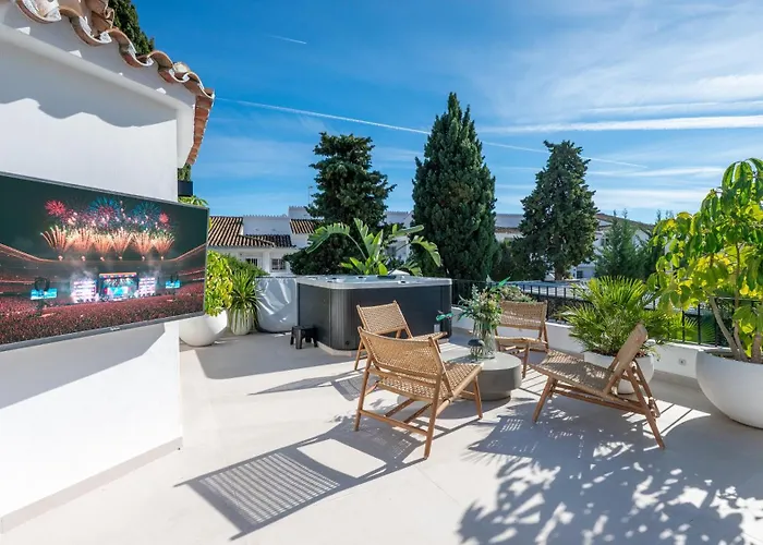 Vacation Marbella I Ava, Private Heated Pool, Rooftop Hot Tub, Sauna, Luxury Interior, Golf And Sea Nearby * 에스테포나